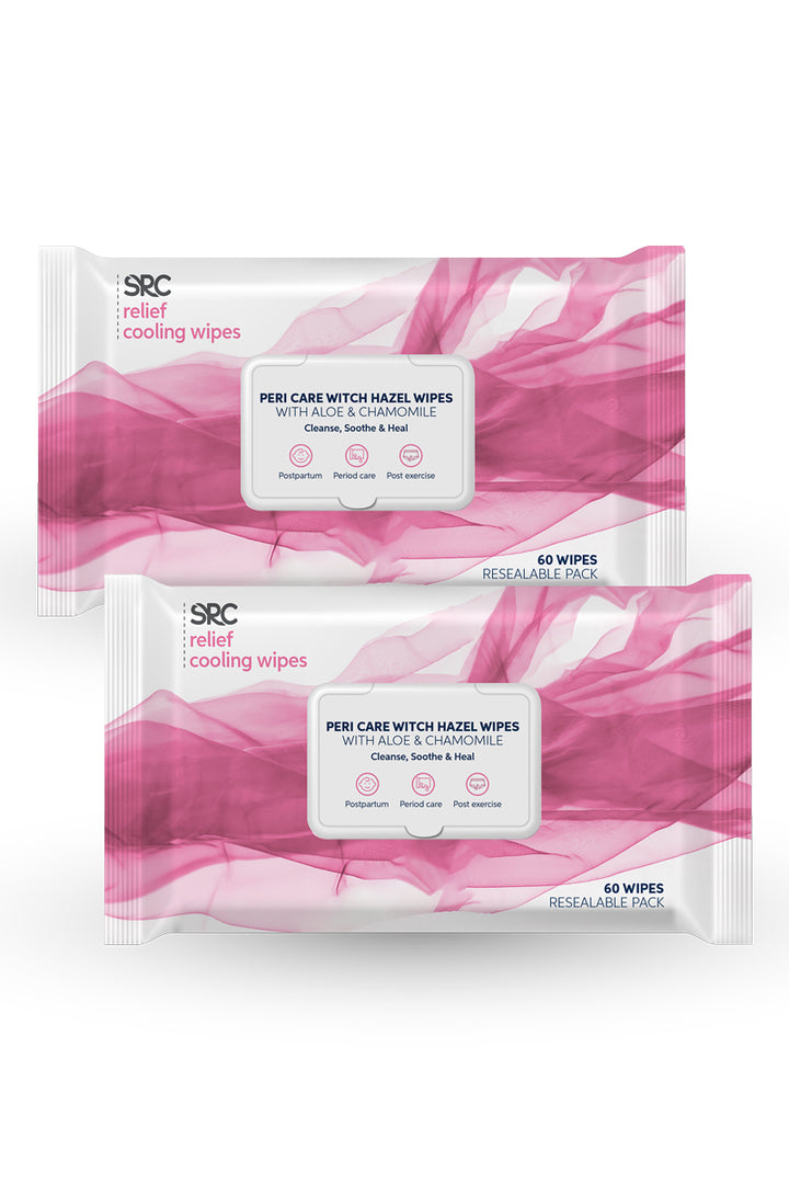 SRC Relief - Postpartum Peri & Haemorrhoid Care Two Pack (120 Wipes)