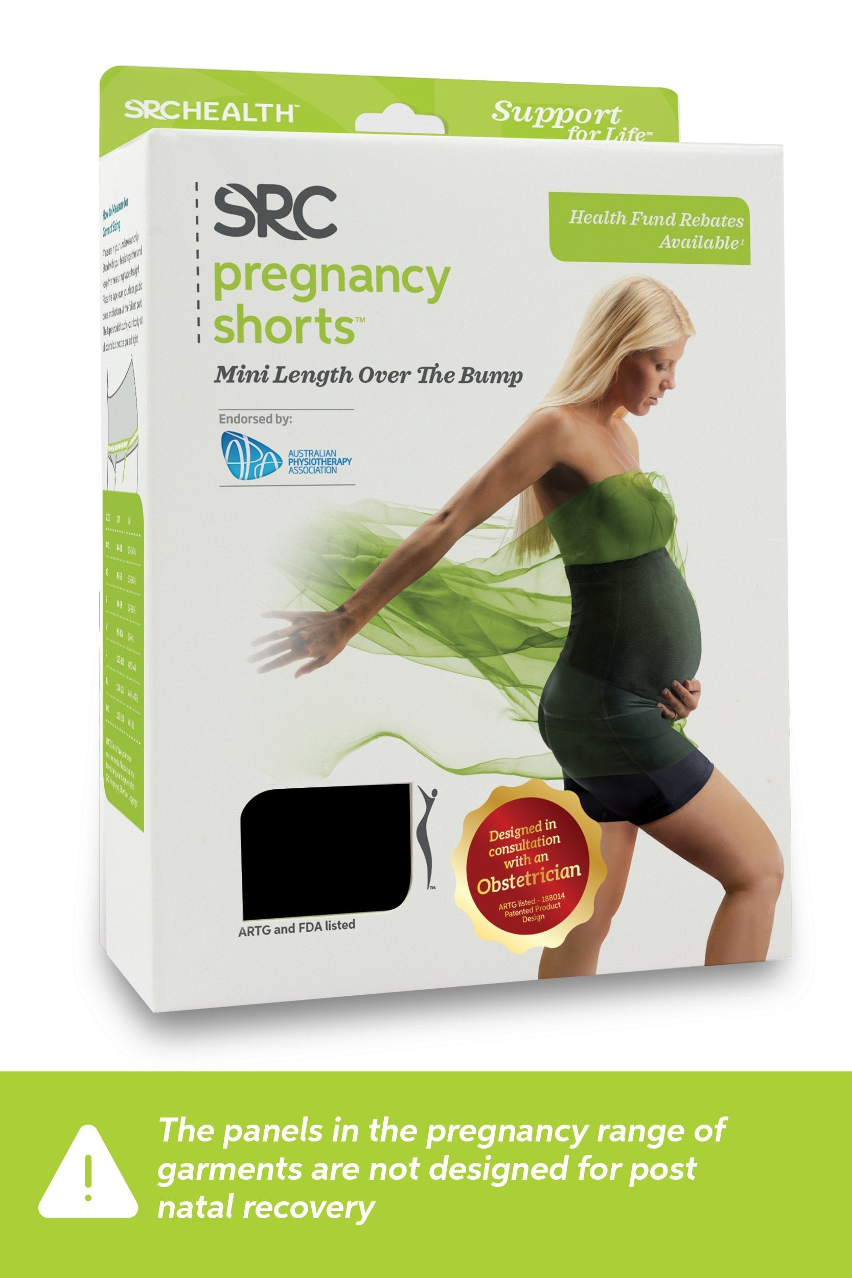SRC Pregnancy Shorts - Mini Over the Bump - SRC Health