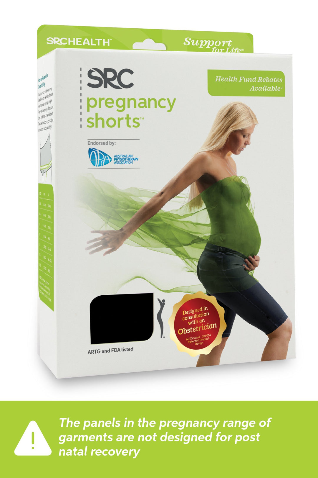 SRC Pregnancy Shorts - Black - SRC Health