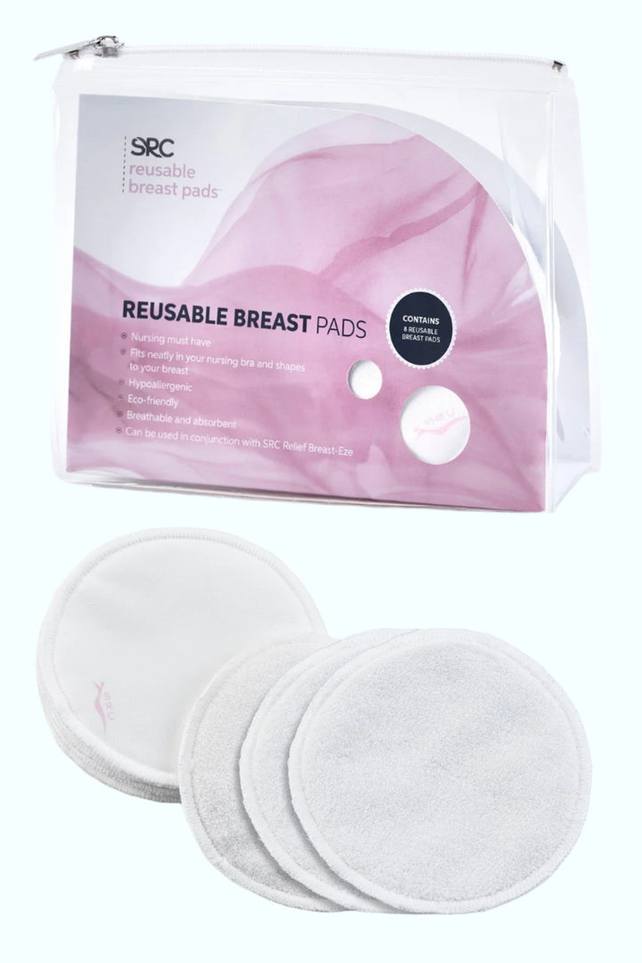 SRC Reusable Bamboo Breast Pads - 8 pack